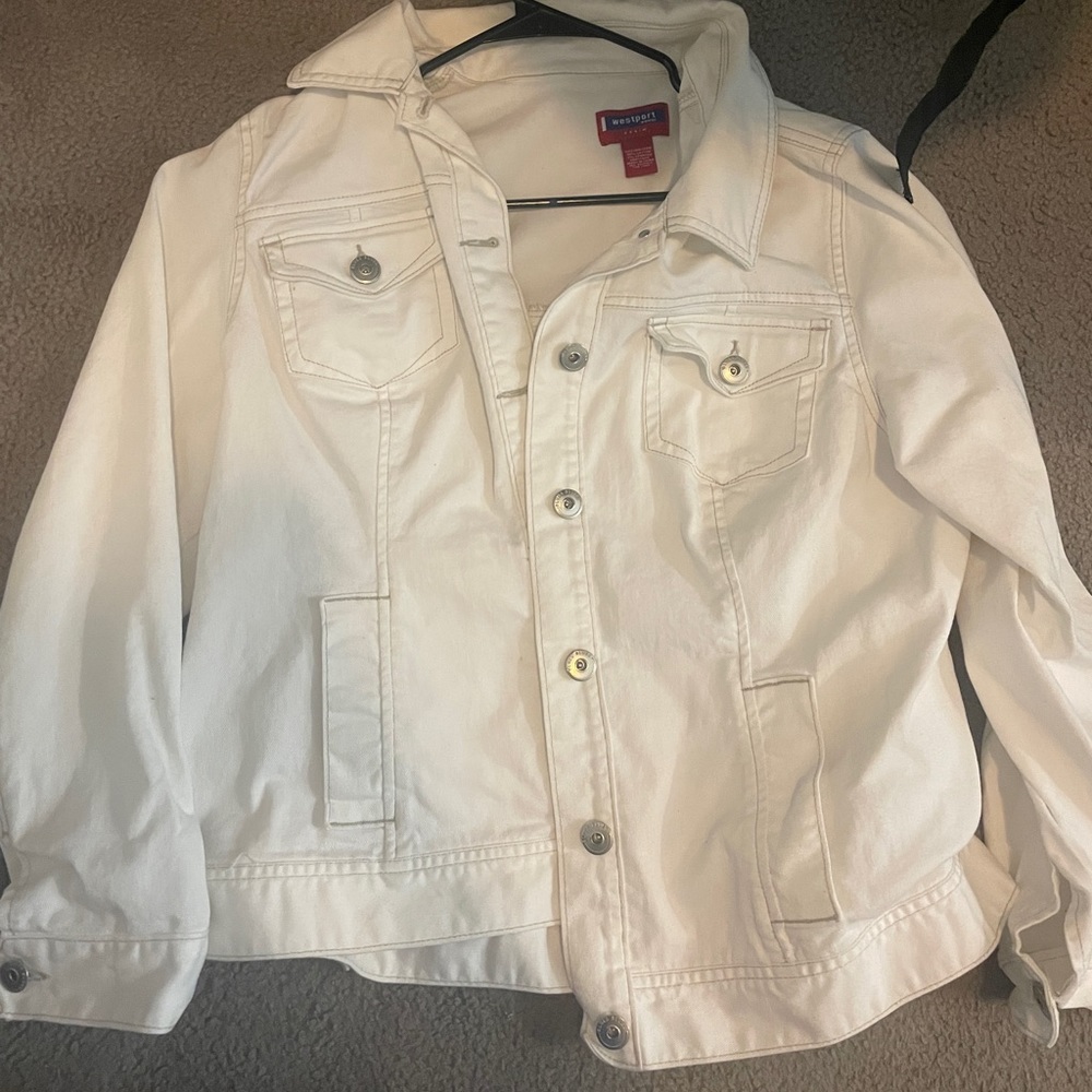 Westport White Oversized Denim Jacket 🍄